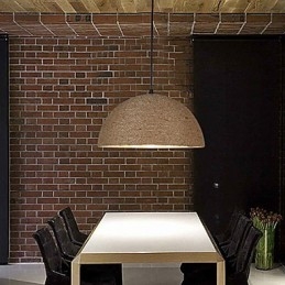 30*Restaure las antiguas costumbres: la idea nórdica: lámpara colgante de cuerda de cáñamo con forma de chimenea semicircular