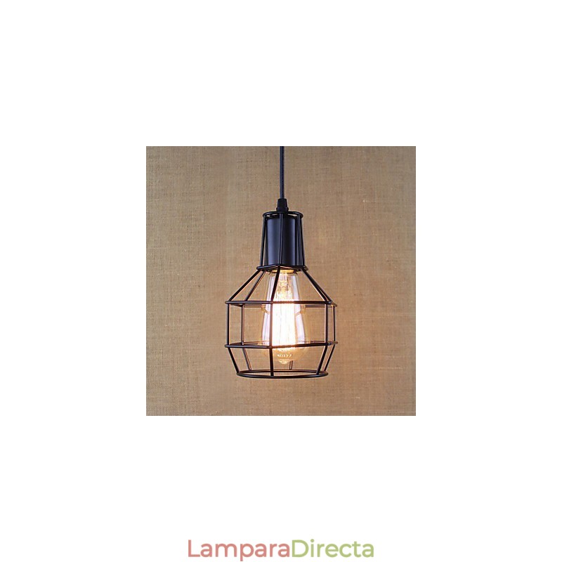 Lámparas colgantes tradicionales clásicas vintage retro campestres garaje metal