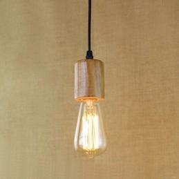 Lámparas colgantes tradicionales clásicas vintage retro campestres garaje madera bambú