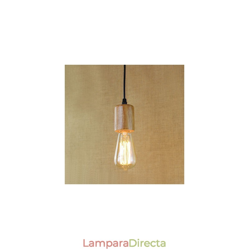 Lámparas colgantes tradicionales clásicas vintage retro campestres garaje madera bambú