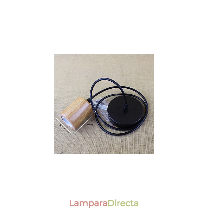 Lámparas colgantes tradicionales clásicas vintage retro campestres garaje madera bambú