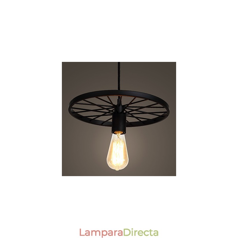 Lámparas colgantes retro estilo loft de hierro forjado estilo industrial con ruedas.