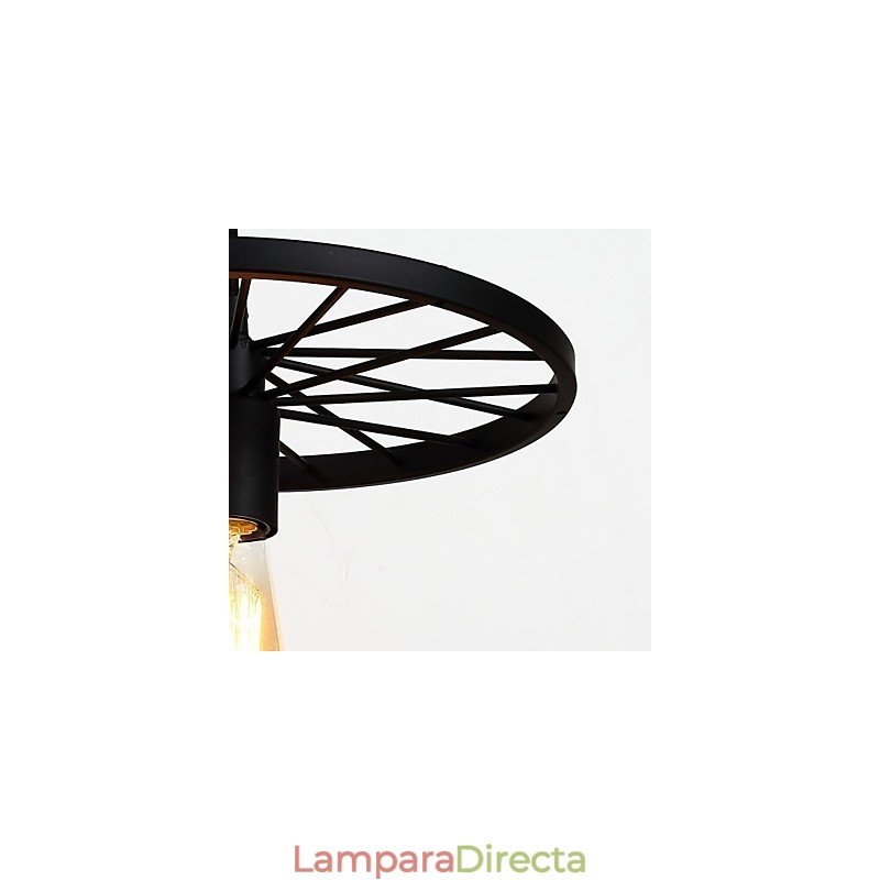 Lámparas colgantes retro estilo loft de hierro forjado estilo industrial con ruedas.