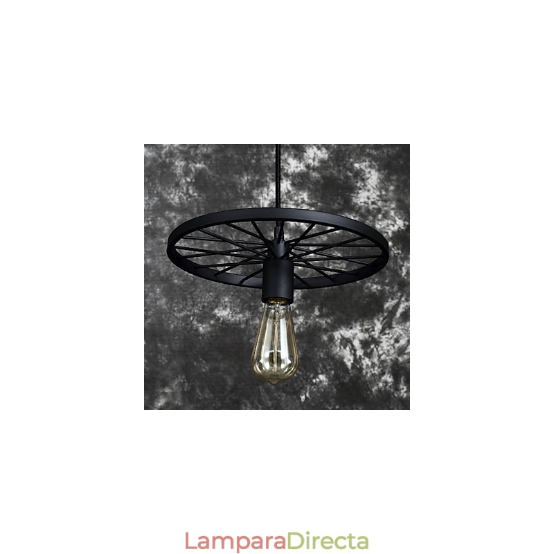 Lámparas colgantes retro estilo loft de hierro forjado estilo industrial con ruedas.