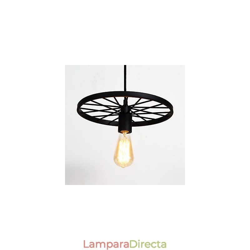 Lámparas colgantes retro estilo loft de hierro forjado estilo industrial con ruedas.
