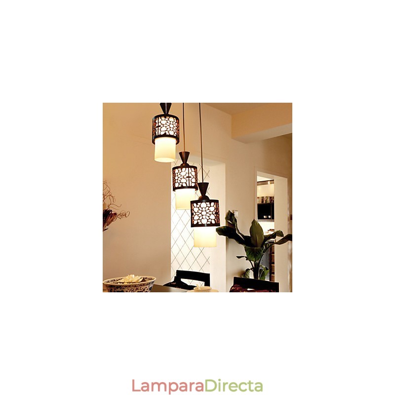 Lámpara colgante de un solo cabezal, estilo chino moderno, clásica, de madera maciza, creativa