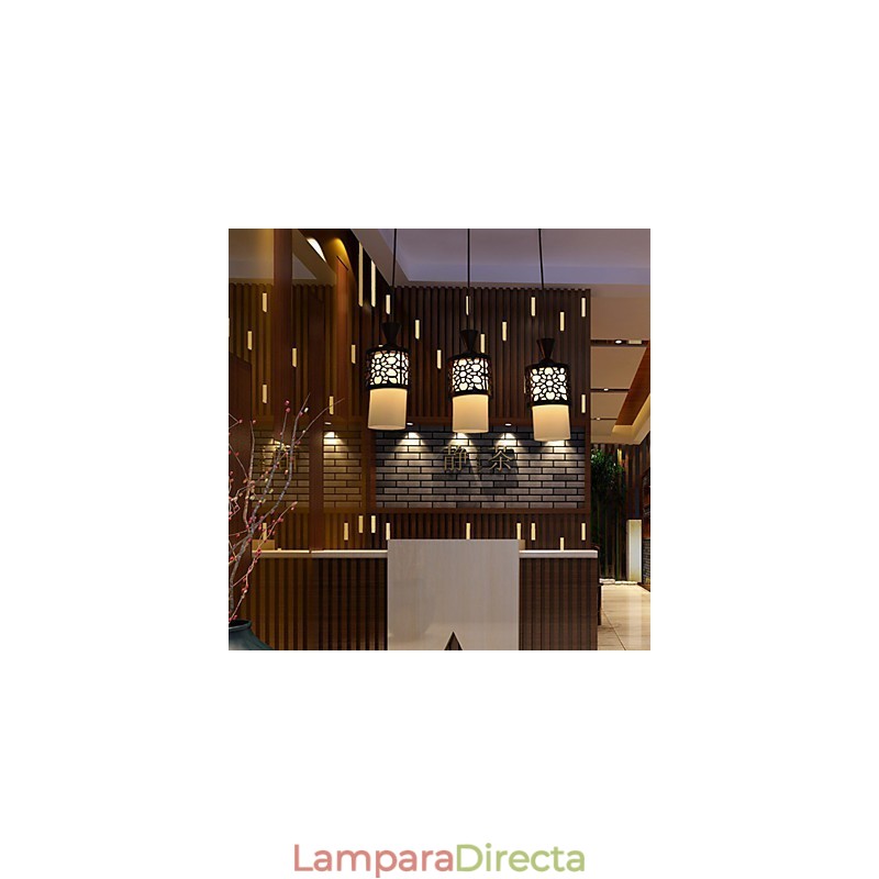 Lámpara colgante de un solo cabezal, estilo chino moderno, clásica, de madera maciza, creativa
