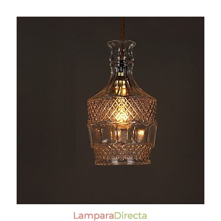 Lámpara colgante de cristal con diseño de botella romántica y creativa tallada Lámpara colgante de cristal con diseño de botella romántica y creativa tallada