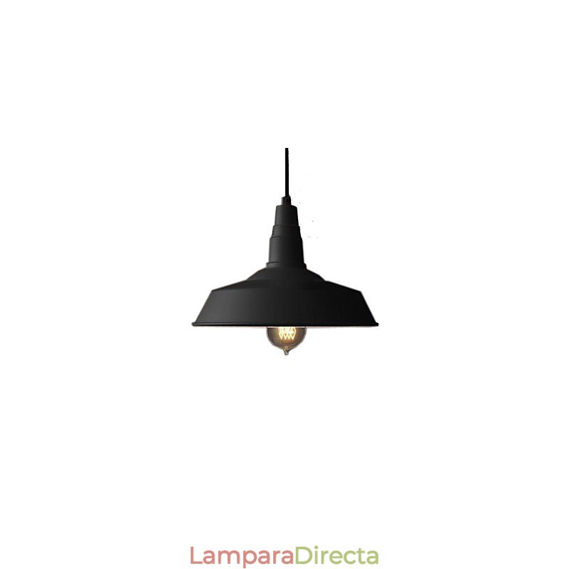 Lámpara colgante de metal con pintura vintage