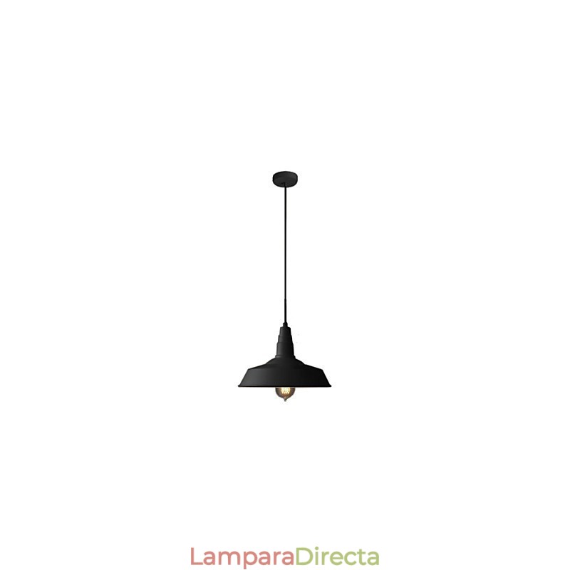 Lámpara colgante de metal con pintura vintage