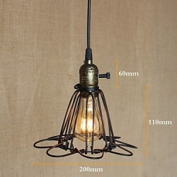 Lámpara de araña de hierro de una sola cabeza, creativa y pequeña, de la industria rural estadounidense