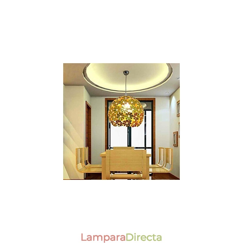 Lámpara de araña moderna contemporánea de cristal estilo mini de metal dorado