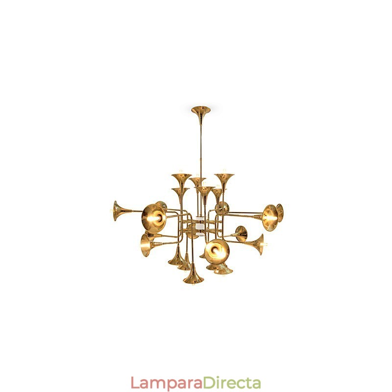 Lámpara de araña de metal galvanizado estilo campestre en miniatura