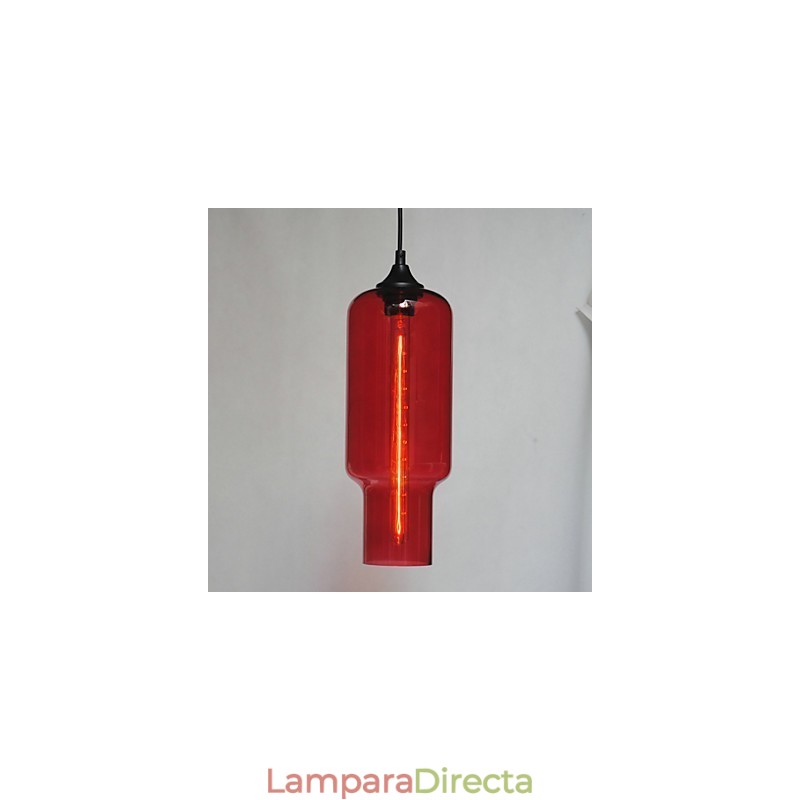 Lámpara colgante moderna de cristal con diseño de burbujas marrones
