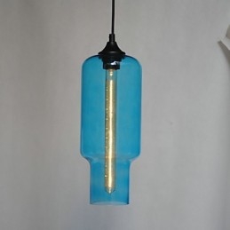 Lámpara colgante moderna de cristal con diseño de burbujas marrones