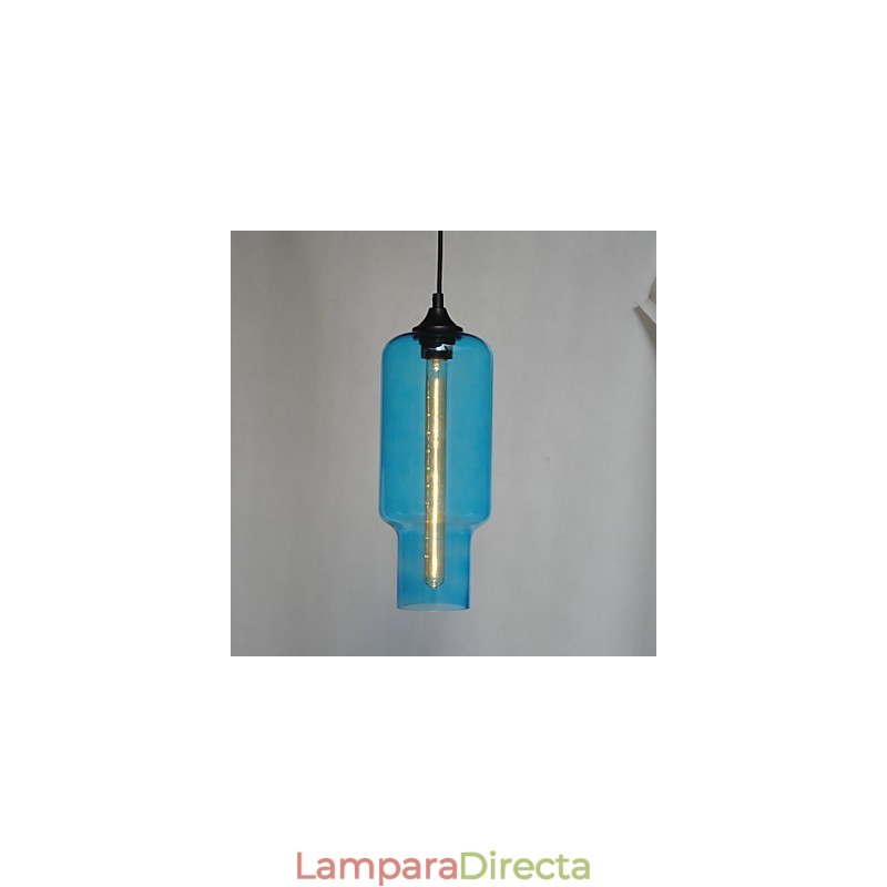 Lámpara colgante moderna de cristal con diseño de burbujas marrones