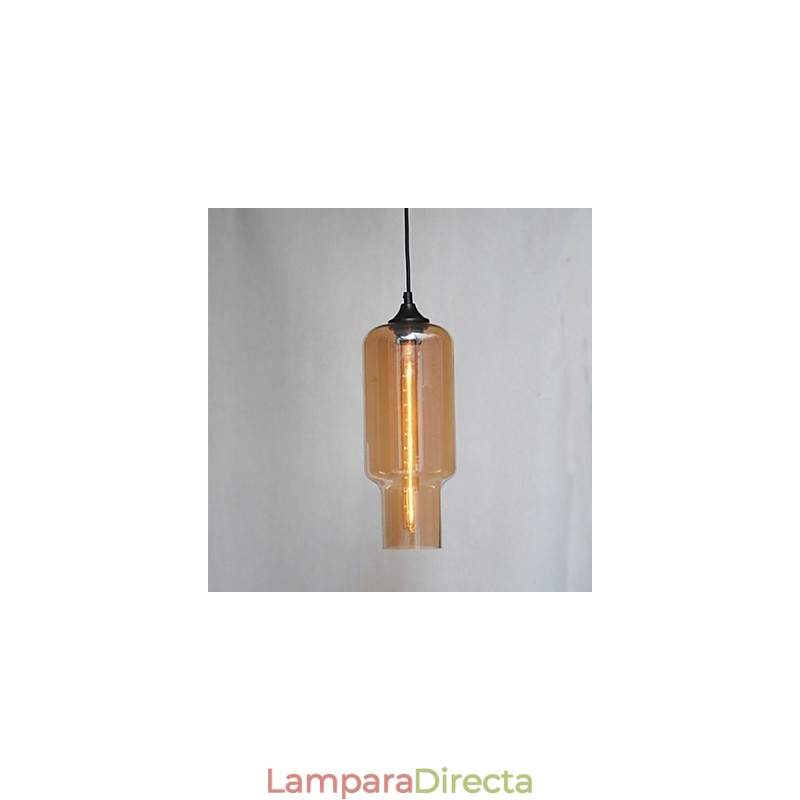 Lámpara colgante moderna de cristal con diseño de burbujas marrones