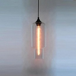 Lámpara colgante moderna de cristal con diseño de burbujas marrones