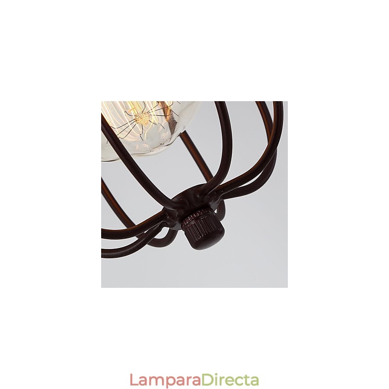 Lámpara colgante de metal con pintura estilo mini vintage