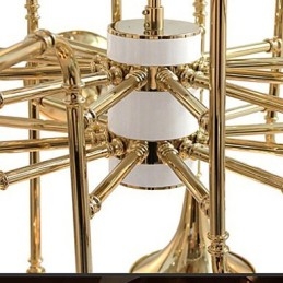 Lámpara de araña de metal galvanizado estilo campestre en miniatura