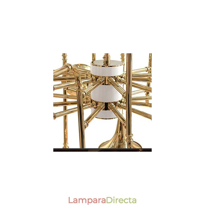 Lámpara de araña de metal galvanizado estilo campestre en miniatura