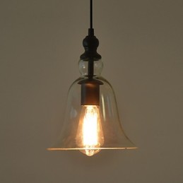 Lámpara de araña de cristal retro industrial vintage, lámpara de noche minimalista creativa, color transparente
