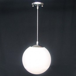 Lámpara de araña decorativa con bola de cristal blanco contratada