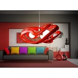 Lámpara colgante de resina con pintura contemporánea moderna