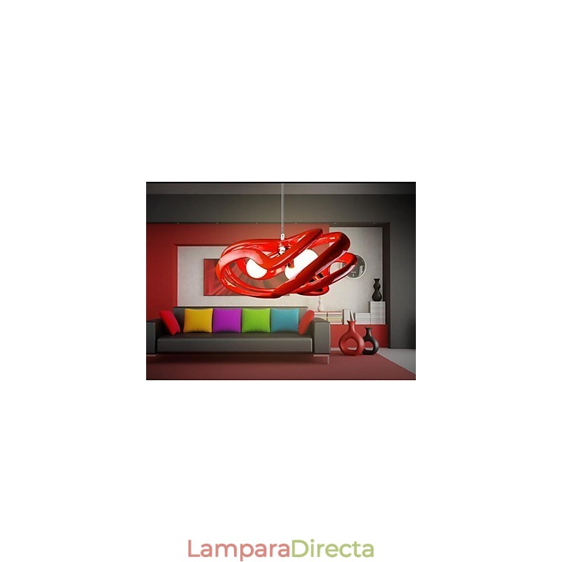 Lámpara colgante de resina con pintura contemporánea moderna