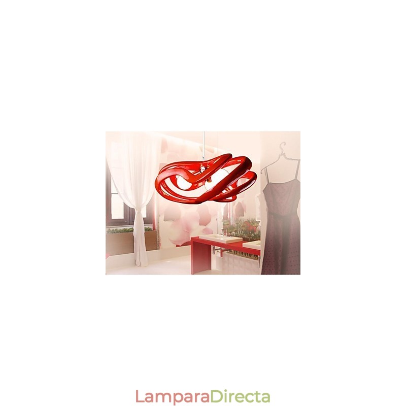Lámpara colgante de resina con pintura contemporánea moderna