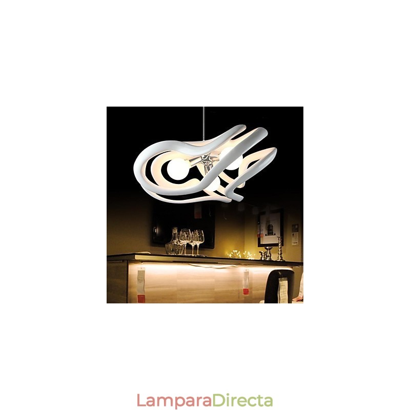 Lámpara colgante de resina con pintura contemporánea moderna