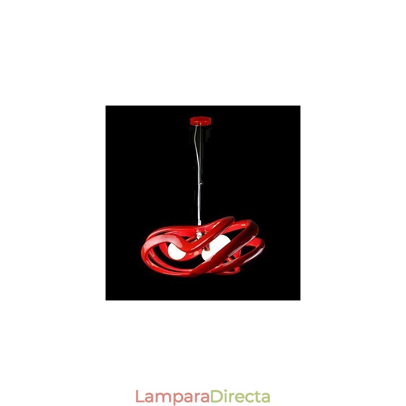 Lámpara colgante de resina con pintura contemporánea moderna