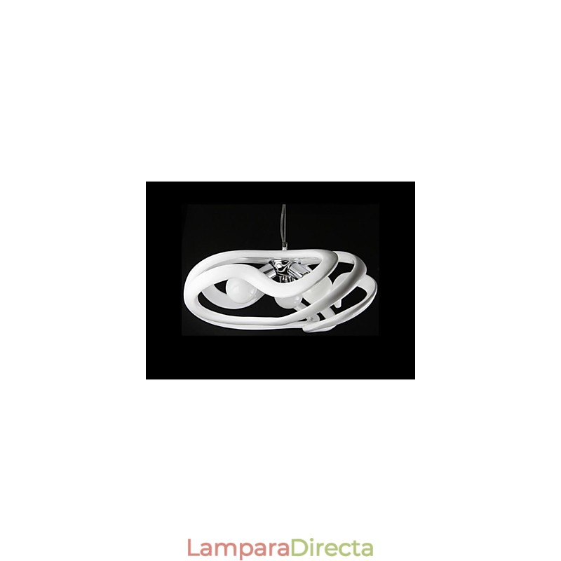 Lámpara colgante de resina con pintura contemporánea moderna