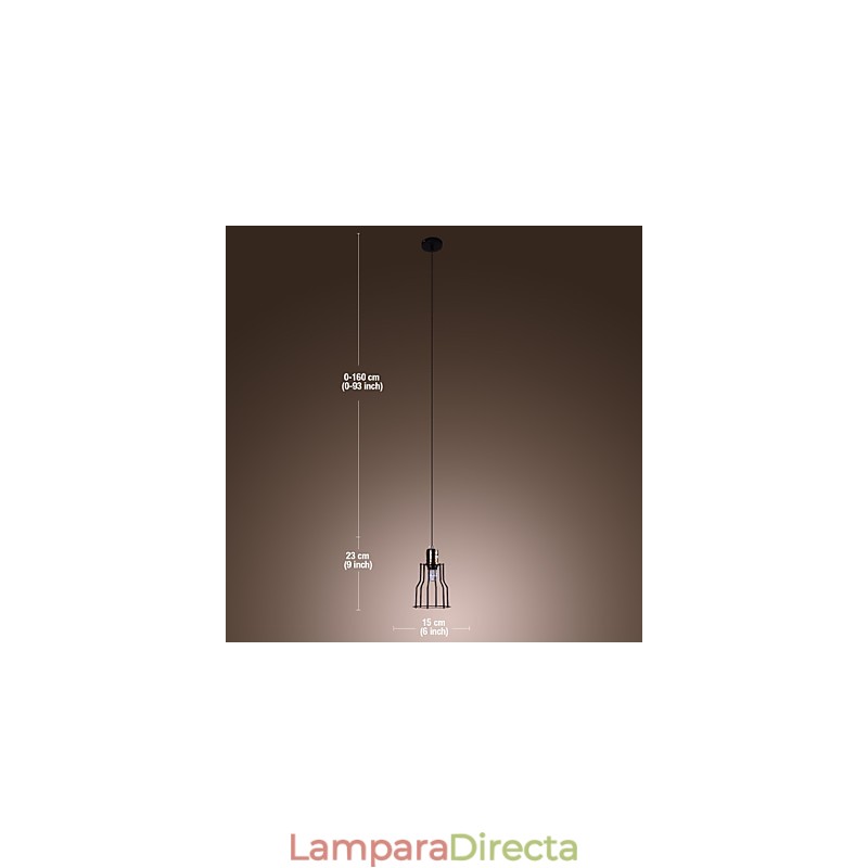 Lámpara colgante con pintura tradicional clásica vintage en estilo mini