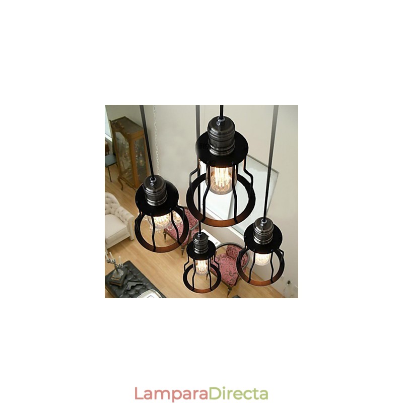 Lámpara colgante con pintura tradicional clásica vintage en estilo mini