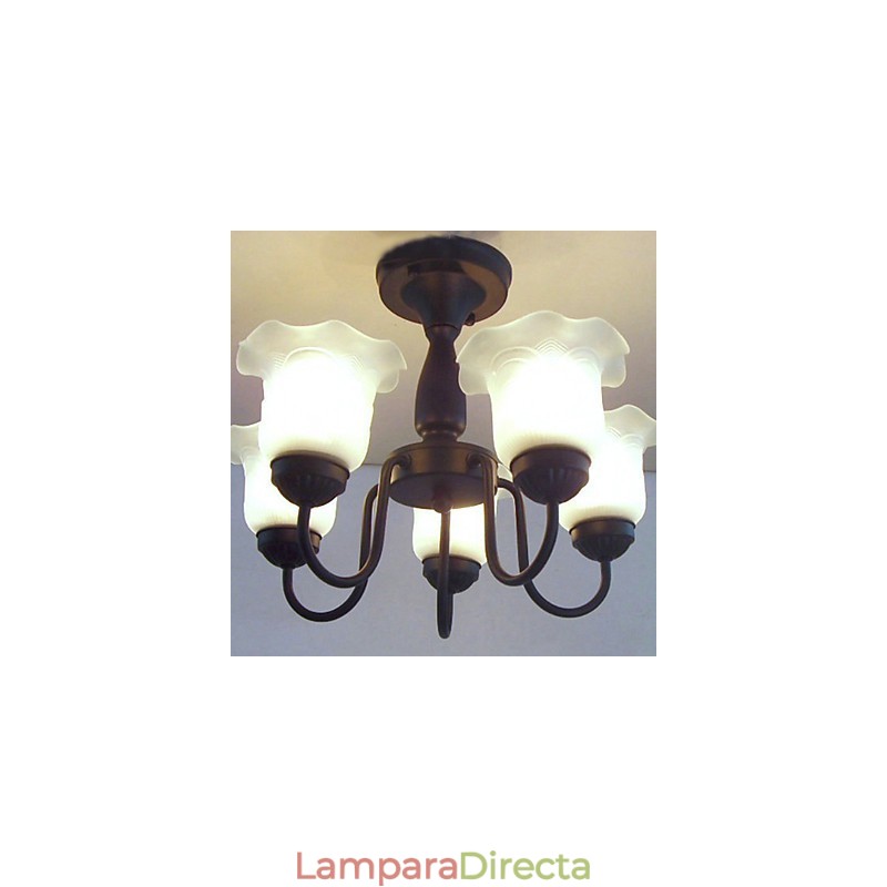Lámpara de araña de metal con pintura clásica tradicional