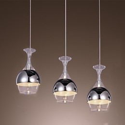 Lámpara colgante creativa de estilo francés de 3 luces en forma de copa