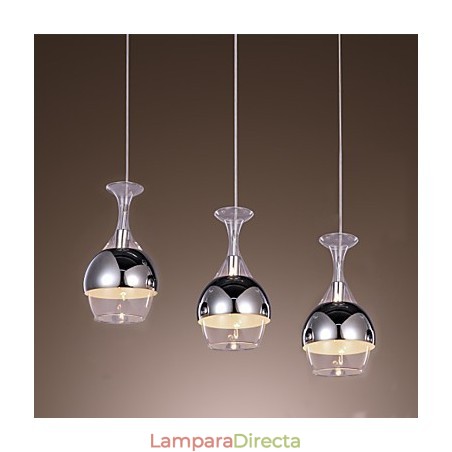 Lámpara colgante creativa de estilo francés de 3 luces en forma de copa Lámpara colgante creativa de estilo francés de 3 luces en forma de copa