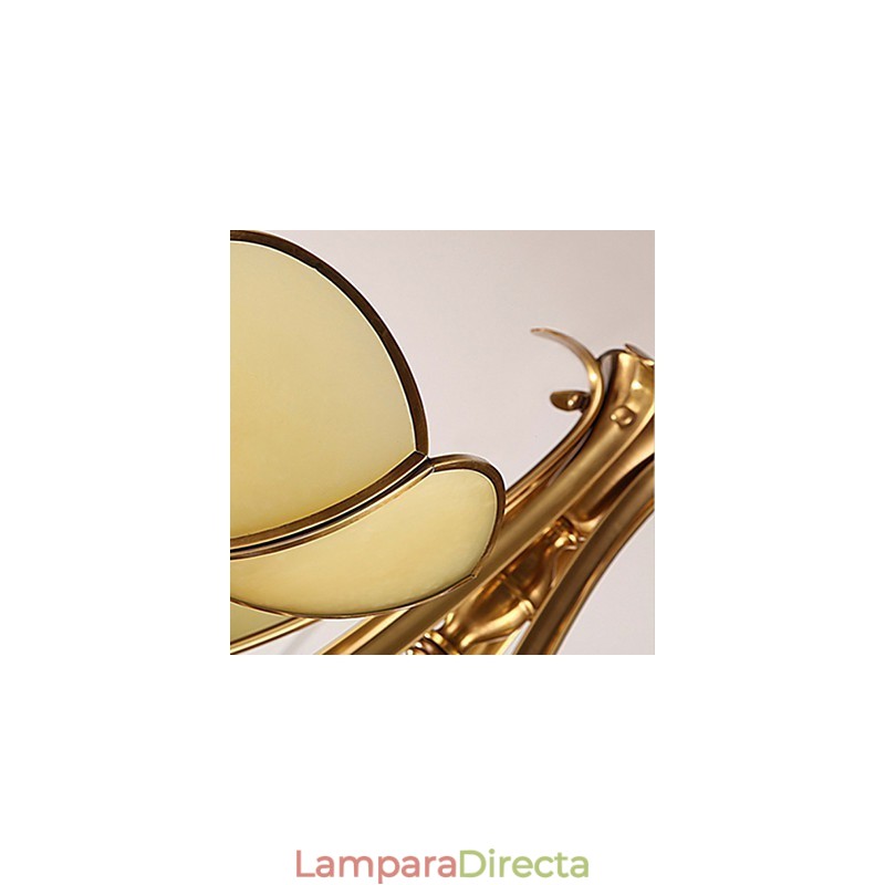 Lámpara de araña de metal de latón con diseño rústico clásico tradicional