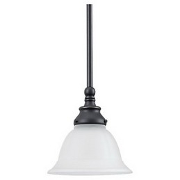 Elegante lámpara colgante con pantalla blanca