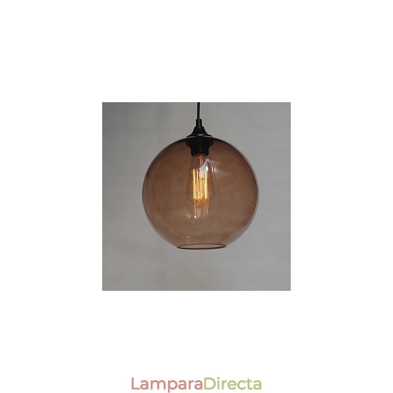 Lámpara colgante moderna de cristal con diseño de burbujas redondas marrones