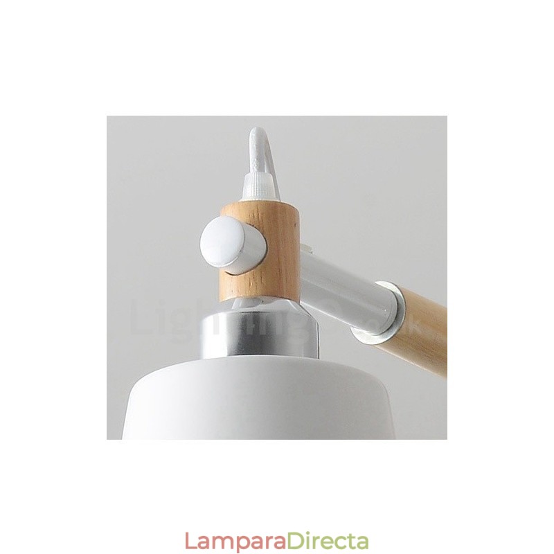 Lámpara de araña moderna y contemporánea de madera de 6 luces