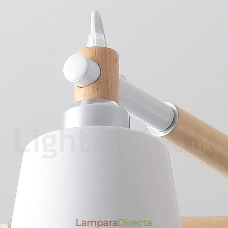 Lámpara de araña moderna y contemporánea de madera de 6 luces