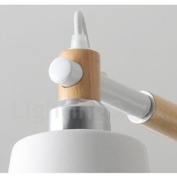Lámpara de araña moderna contemporánea de madera de 8 luces