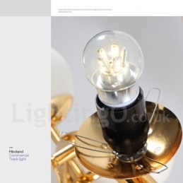 Lámpara de araña contemporánea moderna de 8 luces con pantalla de cristal