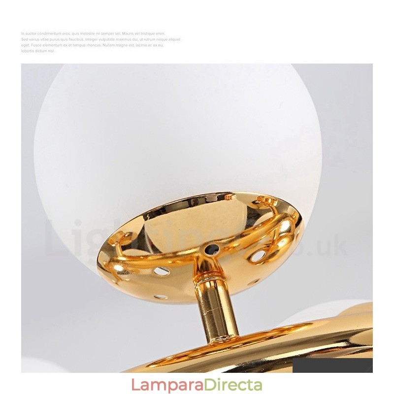 Lámpara de araña contemporánea moderna de 8 luces con pantalla de cristal