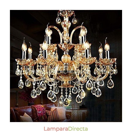 Lámpara de araña de cristal moderna contemporánea tradicional clásica de vidrio Lámpara de araña de cristal moderna contemporánea tradicional clásica de vidrio