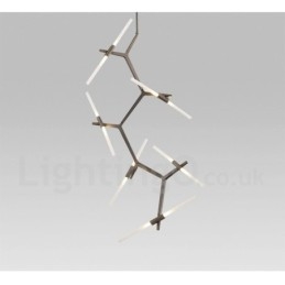 Lámpara de araña moderna contemporánea de 12 luces (negra y dorada)