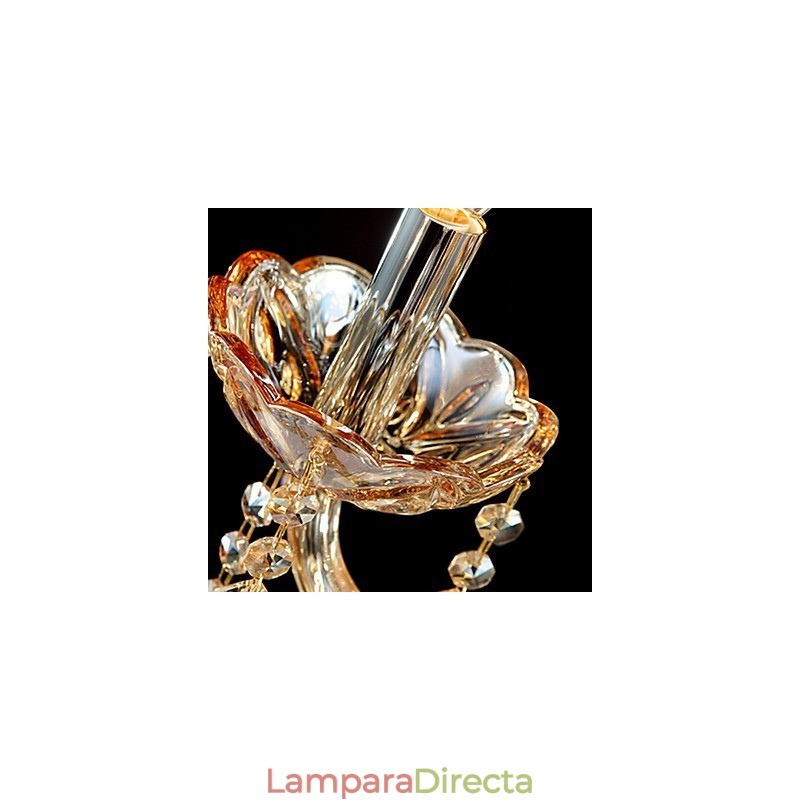 Lámpara de araña de cristal moderna contemporánea tradicional clásica de vidrio