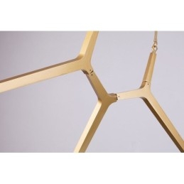 Lámpara de araña moderna contemporánea de 12 luces (negra y dorada)